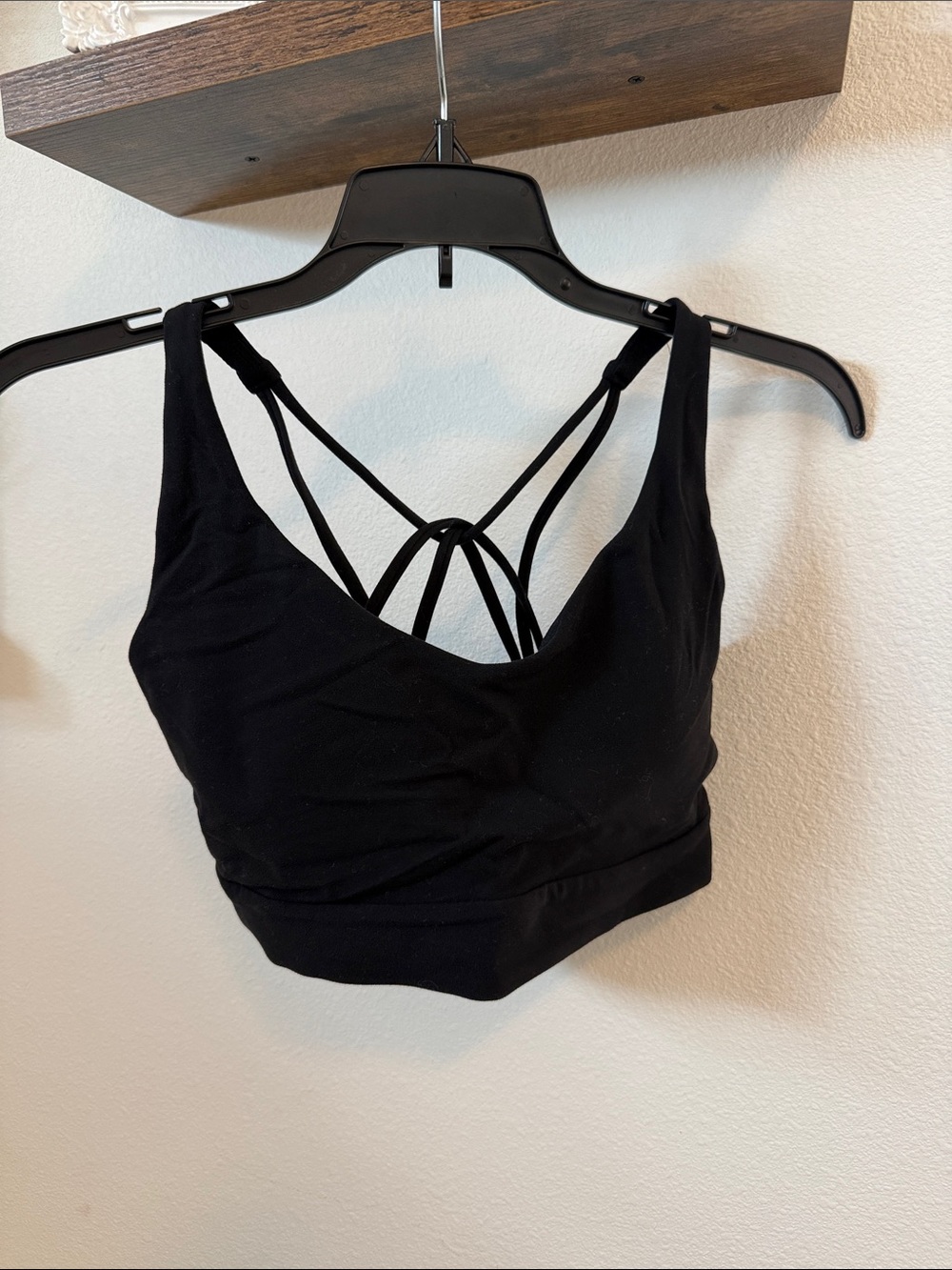 Black Strappy Sports Bra